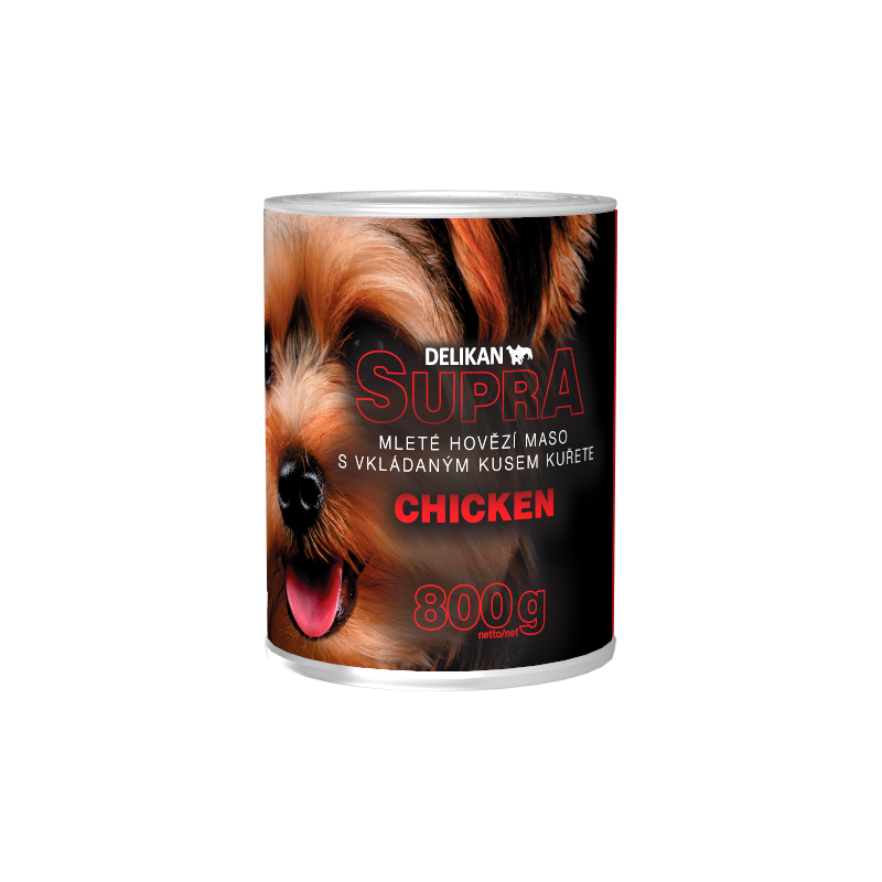 Delikan Supra Chicken - mokra karma dla  psa 800g