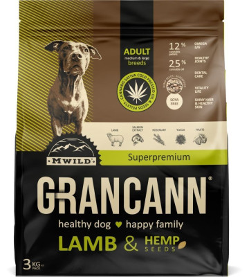 Grancann Lamb & Hemp seeds adult  medium & large 3 kg