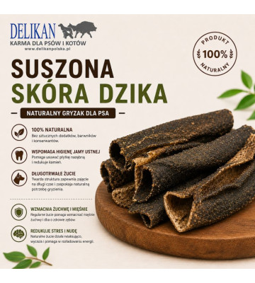 Suszona Skóra z Dzika 1 kg...