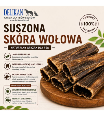 Suszona Skóra Wołowa 1 kg -...