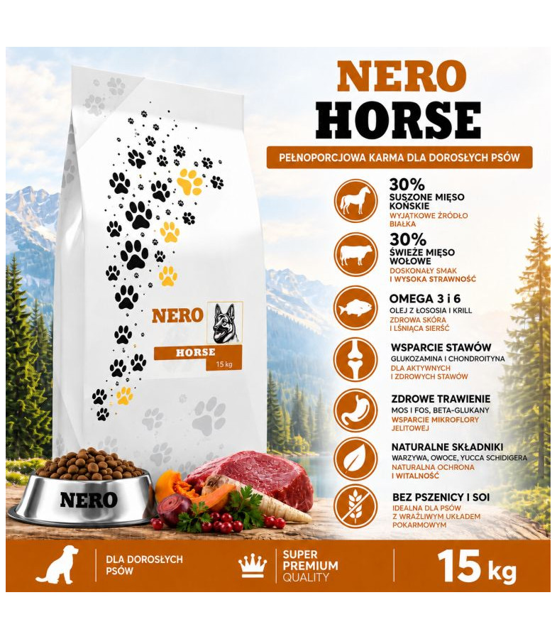 Nero Delikan Horse L 15 kg